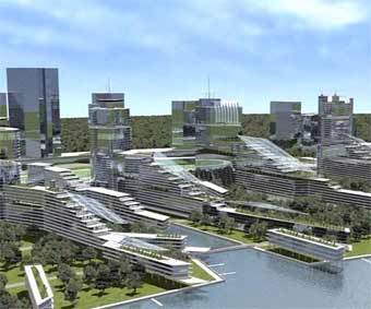 Проект Олимпийской деревни-2012 в Москве. Фото с сайта www.m2012.ru