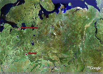 ����������� ����� ������ � ��������� Google Earth 