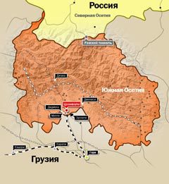 Карта зоны конфликта. Иллюстрация 