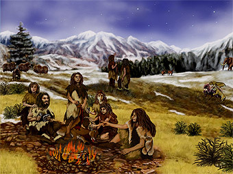 Предположительно так могла выглядеть типичная неандертальская семья. Изображение с сайта jpl.nasa.gov