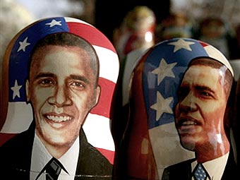 Матрешки, изображающие Барака Обаму. Фото ©AFP