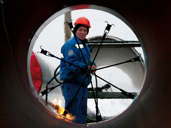 Проверка диаметра трубы "Северного потока". Фото с сайта nord-stream.com Проверка диаметра трубы "Северного потока". Фото с сайта nord-stream.com