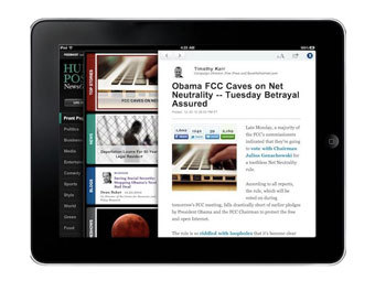 Huffington Post на экране планшета. Иллюстрация с сайта appadvice.com