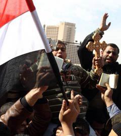 Копты на площади Тахрир. Фото (c)AFP