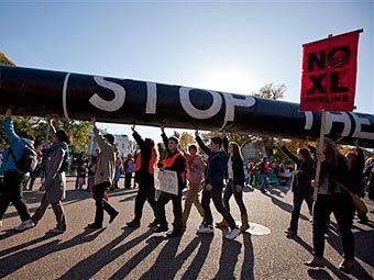 ��������� ����� �������� ������ ������������� ������������ Keystone XL. ���� &copy;AP