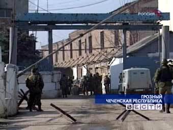 Комендатура Ленинского района Грозного, кадр телеканала "Россия"