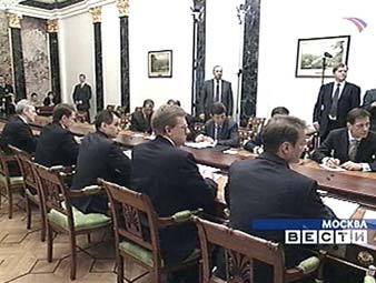 Заседание кабинета министров России, Кадр ТК "Россия", архив