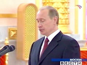 Президент России Владимир Путин, кадр телеканала "Россия"