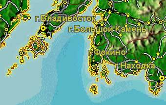 Фрагмент карты Приморского края с сайта www.map.primorye.ru