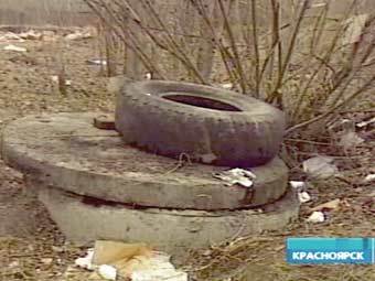 Заброшенный коллектор, в котором были обнаружены останки, кадр Первого канала