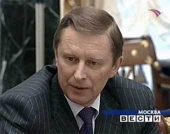 Министр обороны РФ Сергей Иванов. Кадр телеканала "Россия"