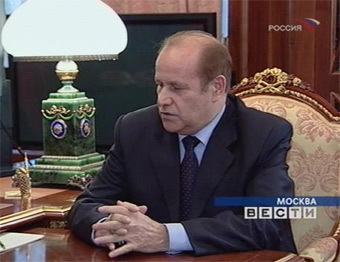 Губернатор Оренбургской области Алексей Чернышев. Кадр телеканала "Россия"