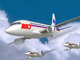 Самолет RRJ, иллюстрация с сайта КБ "Сухой"