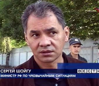 Глава МЧС России Сергей Шойгу. Съемка ТК "Россия", архив