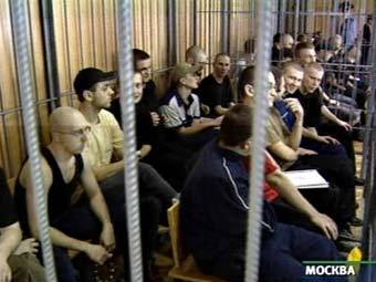 Активисты НБП в суде, кадр телеканала НТВ