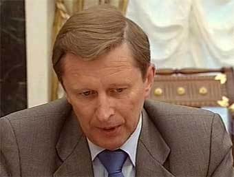 Министр обороны Сергей Иванов. Кадр "Первого канала"