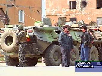 Блок-пост в Грозном, кадр НТВ, архив