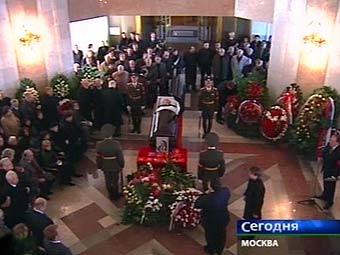 Церемония прощания с Александром Яковлевым, съемки телеканала НТВ
