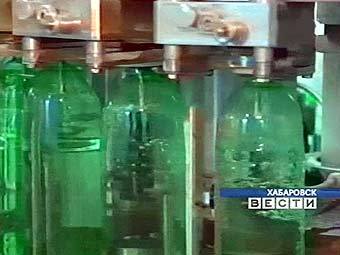Разлив питьевой воды в Хабаровске, кадр телеканала "Россия" 