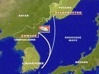 Маршрут следования теплохода "Терней", графика Первого канала, архив
