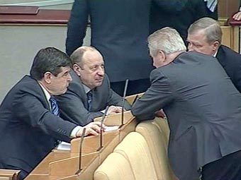 На заседании Государственной думы. Кадр Первого канала    
