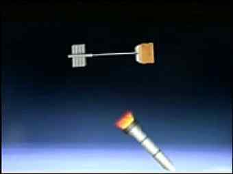 Космическая катапульта, рисунок с сайта BBC