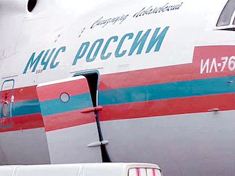 Ил-76 МЧС России. Кадр "Первого канала", архив