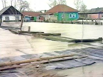 Паводок на Алтае. Кадр "Первого канала"