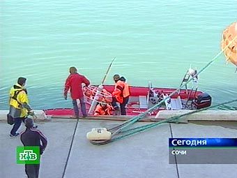 Поисковая операция в Черном море. Кадр телеканала НТВ 