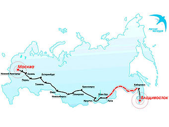 Транссибирская магистраль контурная карта