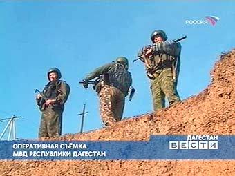 Спецоперация в Буйнакском районе Дагестана. Кадр телеканала "Россия", архив 