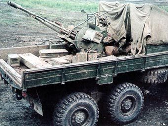 установка ЗУ-23-2 на шасси "Урала ". Объявления.