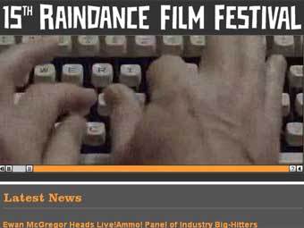 Скриншот сайта фестиваля Raindance