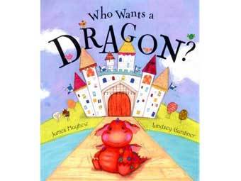 Обложка книги "Who wants a dragon?" с сайта amazon.co.uk