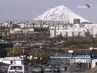 Административный центр Камачтского края - Петропавловск-Камчатский. Кадр телеканала "Россия", архив
