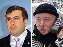 Михаил Саакашвили (фото с сайта nato.int) и Бадри Патаркацишвили (фото Демьяна Кудрявцева)