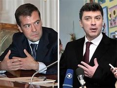 Дмитрий Медведев и Борис Немцов. Фото <a href= quot;http://www.lenta.ru/info/afp.htm/ quot;>AFP</a>