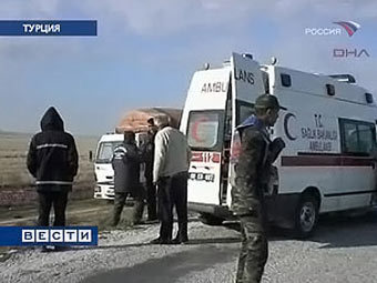 Кадр телеканала "Россия" с места событий