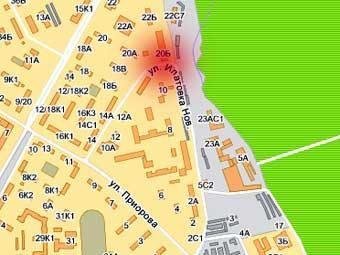 Район места происшествия. Карта с сайта maps.yandex.ru