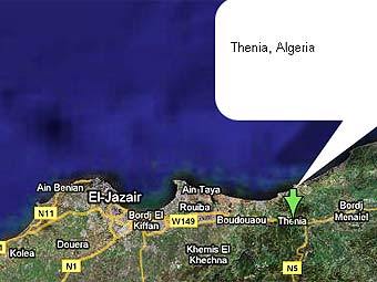Район происшествия на карте Алжира с сайта Google Maps