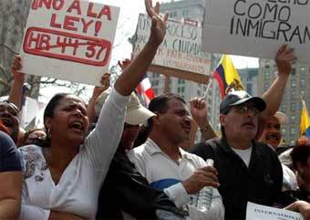Демонстрация иммигрантов в США. Фото www.humanrights-china.org