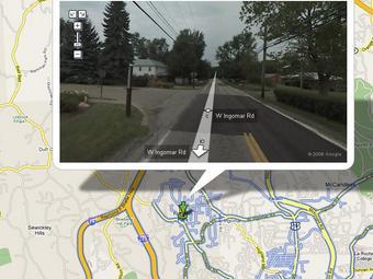 Фотография местности в пригороде Питтсбурга. Cкриншот с сайта Google Maps.