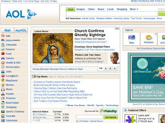 Главная страница AOL.com