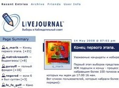 Фрагмент страницы сообщества lj_election_ru