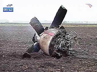 На месте падения Ан-12 в Челябинской области.