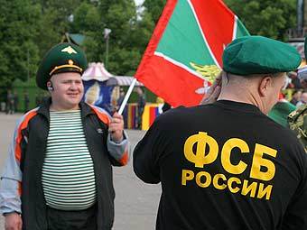 День пограничника в Москве. Кадр телеканала НТВ, архив