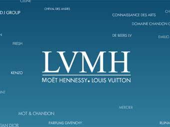 Скриншот сайта компании LVMH