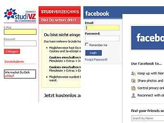 ��������� ������� ������� StudiVZ � Facebook 