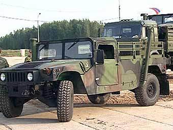 Грузинская военная техника в Кубинке. Кадр телеканала "Вести 24"