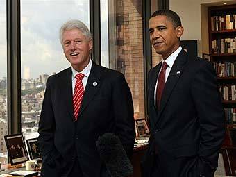 Билл Клинтон и Барак Обама. Фото ©AFP